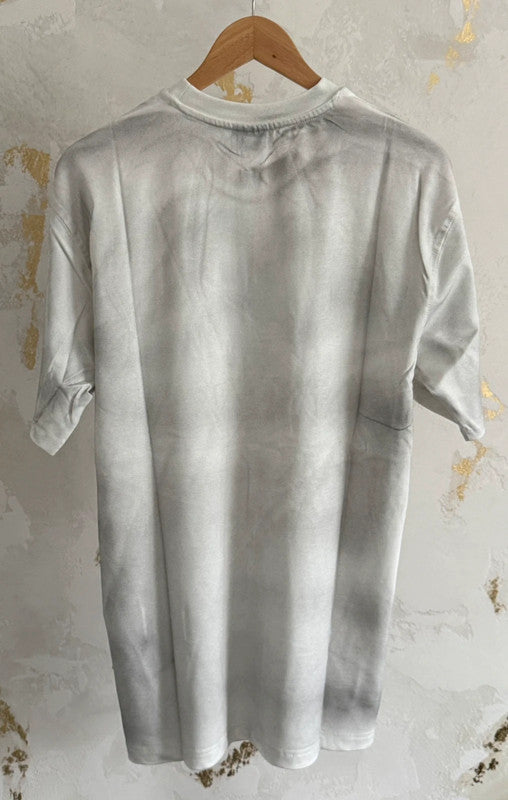 Ciaga White and Black Print embroidered T-shirt
