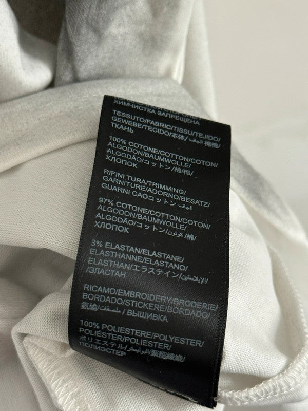 Ciaga White and Black Print embroidered T-shirt