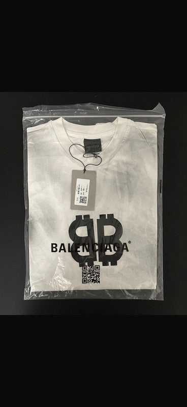 Ciaga White and Black Print embroidered T-shirt