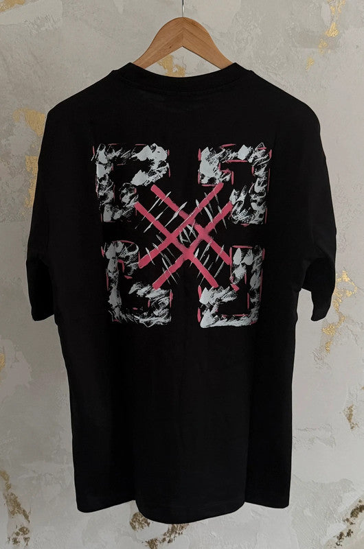 Off-Ite Black Print T-Shirt