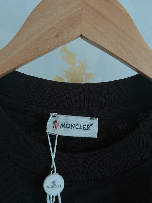 Mnclr Black Plain Logo T-shirt