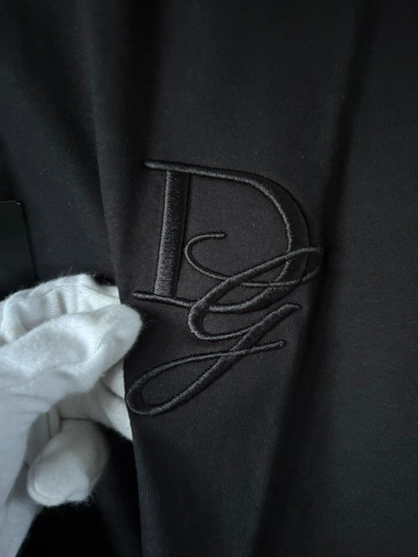 Dol & Gab Plain Embroidered black T-Shirt