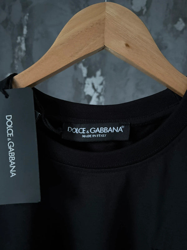 Dol & Gab Plain Embroidered black T-Shirt