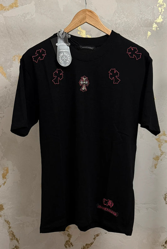 Rome Arts Black Embroidered T-Shirt