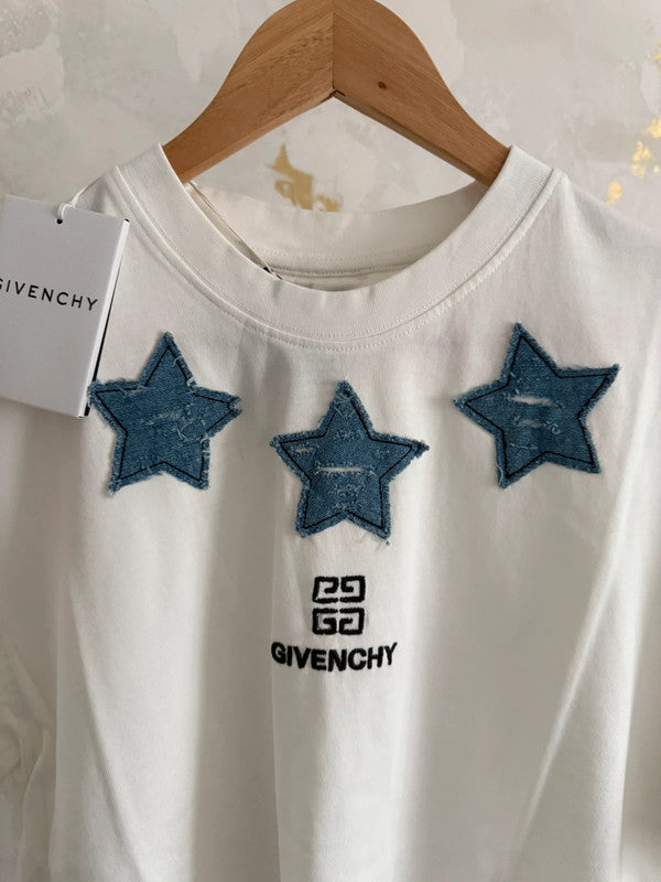 Givnch White Embroidered T-shirt