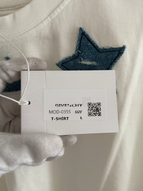 Givnch White Embroidered T-shirt