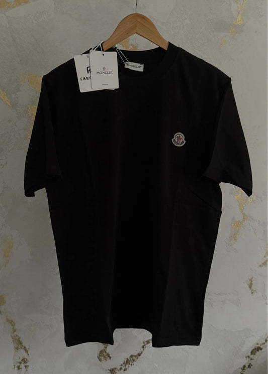 Mnclr Black Plain Logo T-shirt