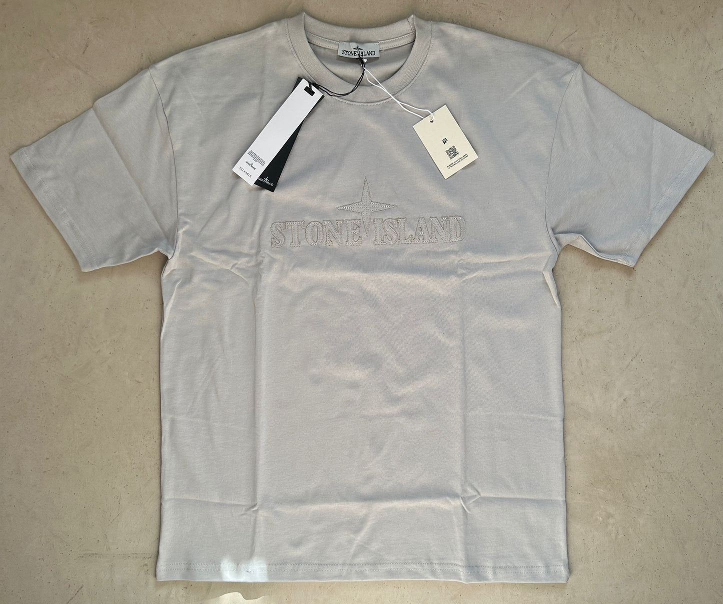 Stne Island Embroidered logo Grey T-Shirt